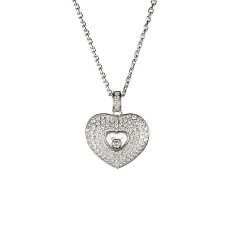 Pendentif Chopard Happy Diamonds en or blanc et diamants