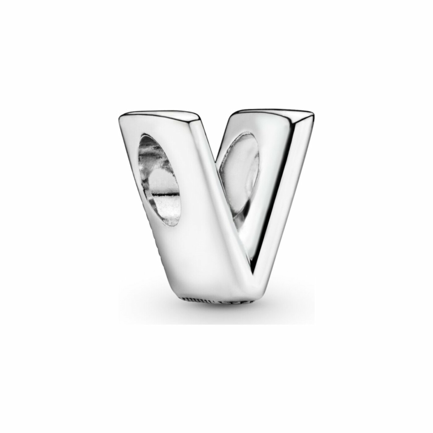 Charm Pandora ID alphabet lettre v en argent