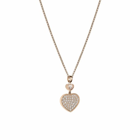 Chopard Happy Hearts necklace, rose gold and diamonds