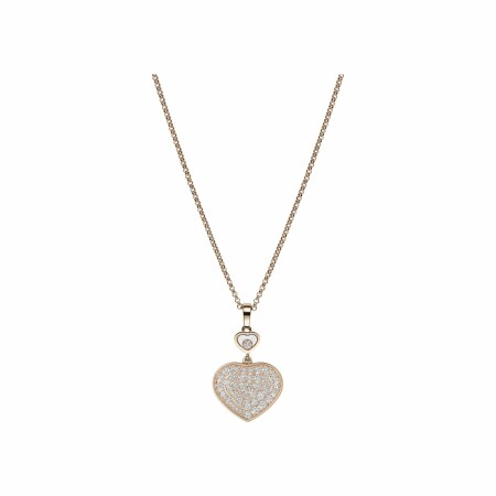 Chopard Happy Hearts necklace, rose gold and diamonds