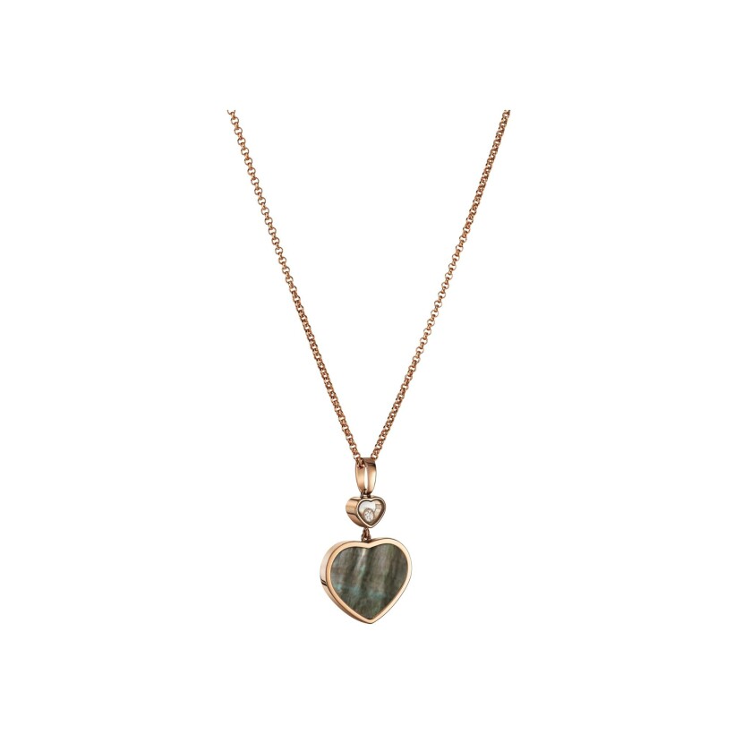 Chopard Happy Hearts, rose gold, diamond, mother-of-pearl pendant
