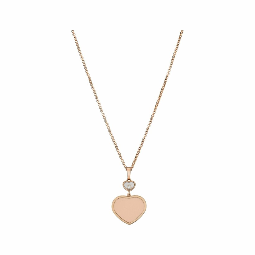 Pendentif Chopard Happy Hearts en or rose et diamant