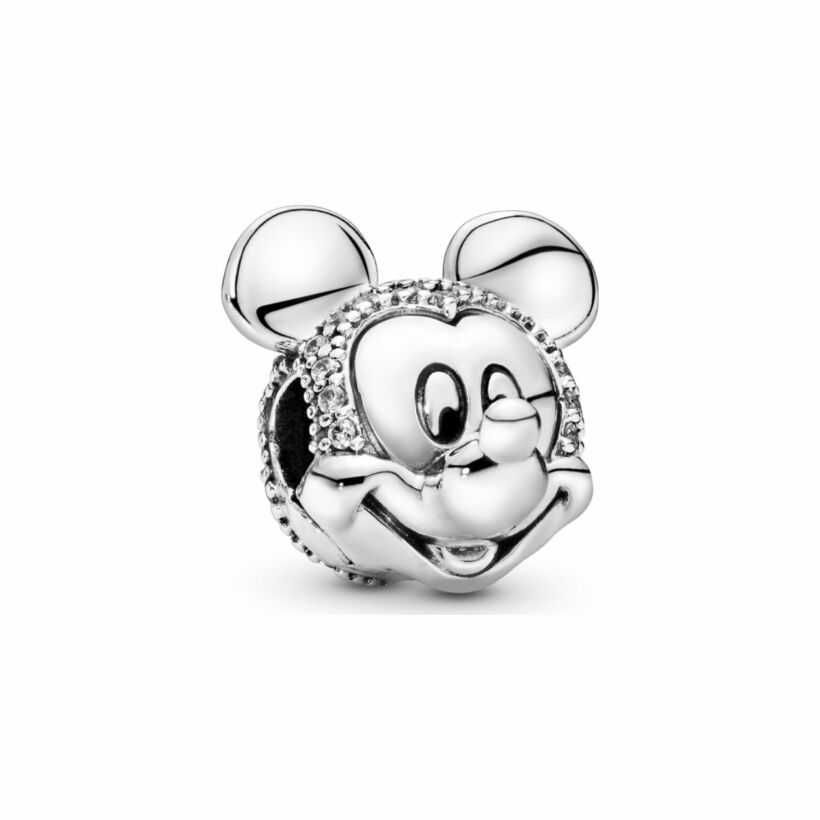 Charm Disney x Pandora Clip Pavé Disney Mickey en argent et oxyde de zirconium