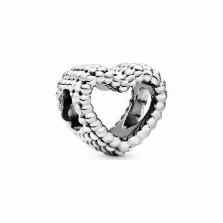 Charm Purely Pandora cœur ouvert perlé en argent