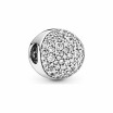 Charm Pandora Timeless pavé rond en argent et oxyde de zirconium