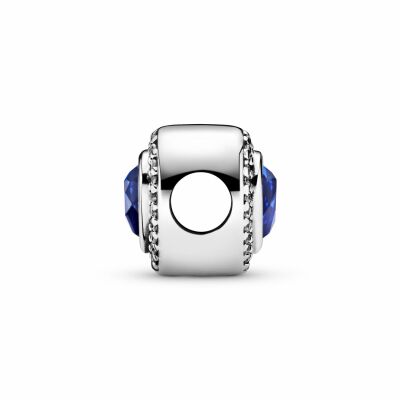 Charm Pandora Colours cœur bleu scintillant en argent et cristal, oxyde de zirconium