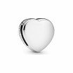 Charm Pandora Reflexions clip cœur simple en argent et silicone