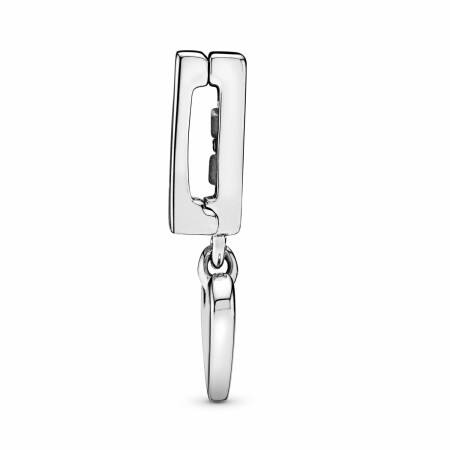 Charm Pandora Reflexions clip pendant cœur en argent et silicone