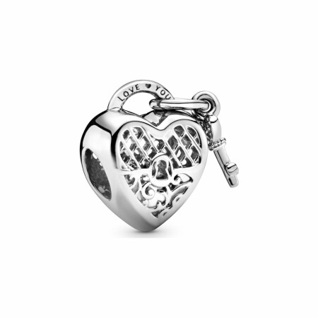 Charm Pandora People cadenas cœur love you (je t'aime) en argent