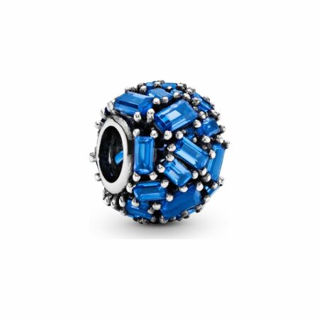 Charm Pandora Colours glaçon bleu en argent et cristal