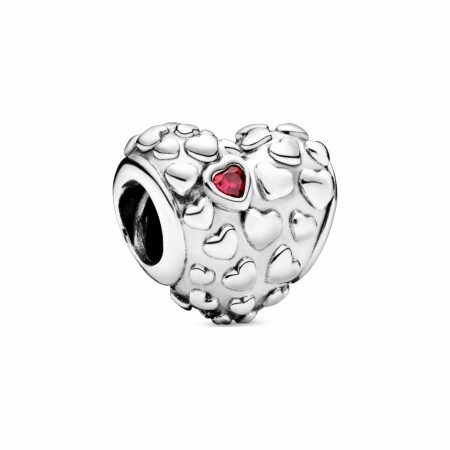 Charm Pandora People cœur mum in a million (il n'y a pas deux mamans comme toi) en argent et oxyde de zirconium