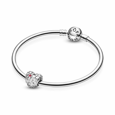 Charm Pandora People cœur mum in a million (il n'y a pas deux mamans comme toi) en argent et oxyde de zirconium