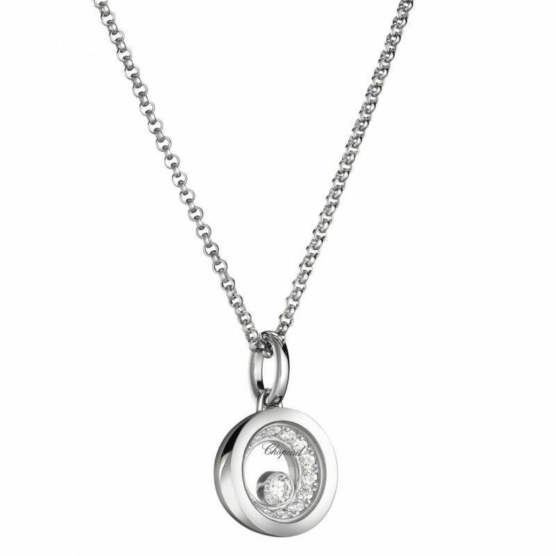 Pendentif Chopard Happy Diamonds Very Chopard en or blanc et diamants