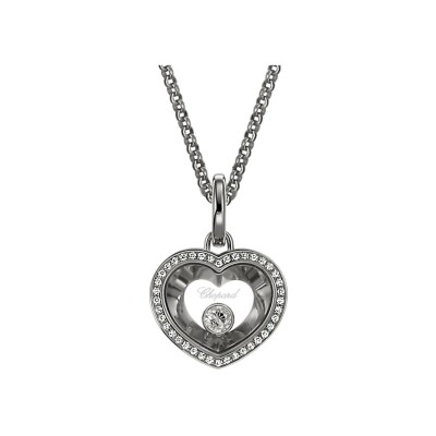 Pendentif Chopard Happy Diamonds en or blanc et diamants