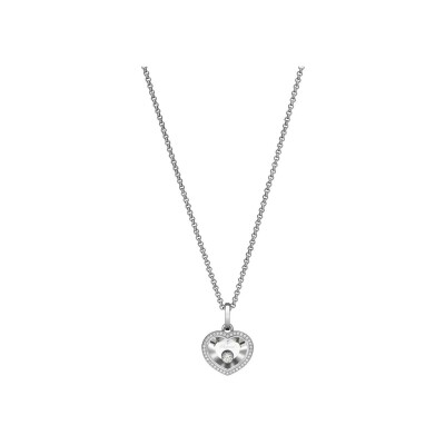 Pendentif Chopard Happy Diamonds en or blanc et diamants