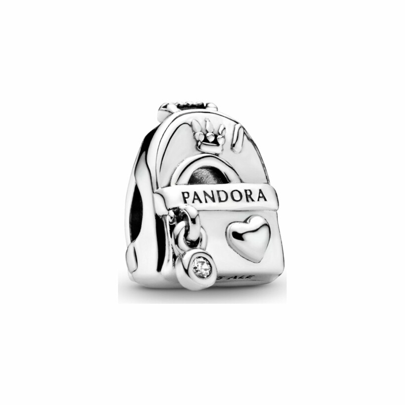 Charm Pandora Places sac à dos en argent et oxyde de zirconium