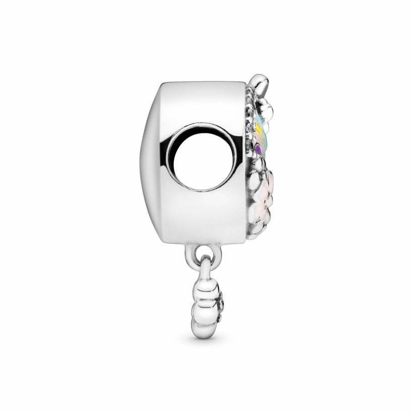 Charm Pandora Garden pendant arc-en-ciel & fleur en argent et oxyde de zirconium