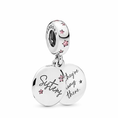 Charm Pandora People pendant sœurs pour toujours en argent et oxyde de zirconium