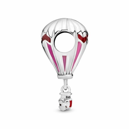 Charm Pandora Places voyage montgolfière rouge en argent