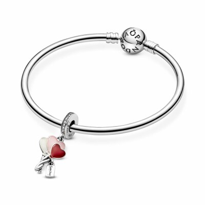 Charm Pandora People pendant ballon happy bday (joyeux anniversaire) en argent et oxyde de zirconium