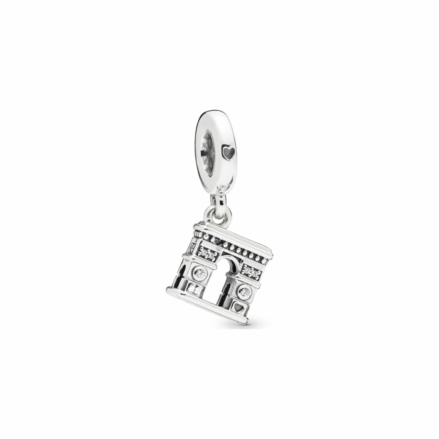 Charm Pandora Places pendant arc de triomphe en argent et oxyde de zirconium