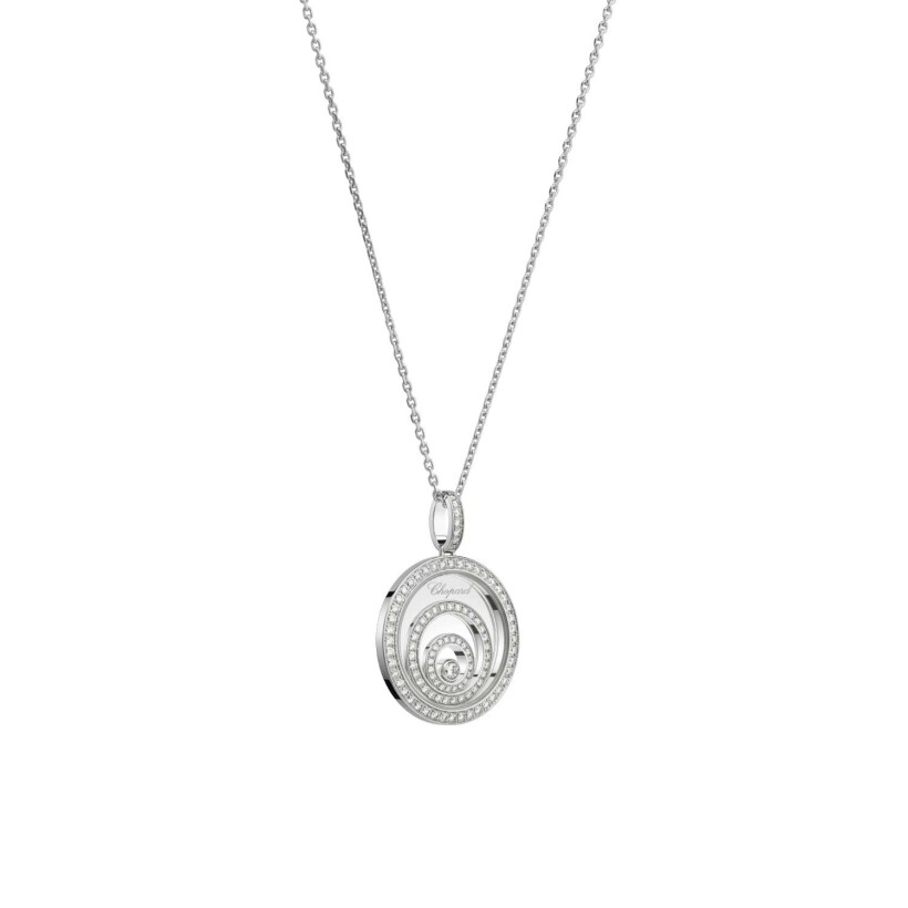 Chopard Happy Spirit pendant with chain, white gold and diamonds