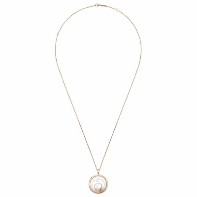 Collier Chopard Happy Spirit en or rose, or blanc et diamants