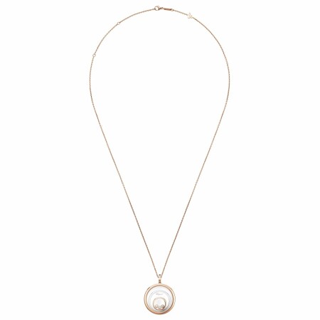 Collier Chopard Happy Spirit en or rose, or blanc et diamants