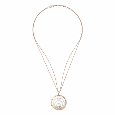 Collier Chopard Happy Spirit en or rose, or blanc et diamants