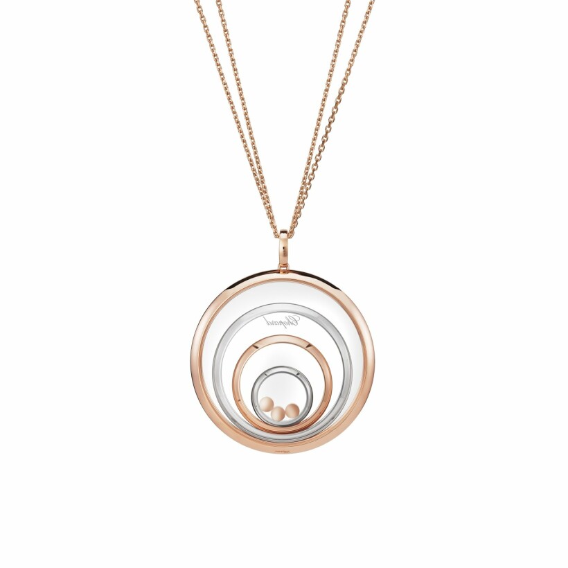 Chopard Happy Spirit necklace, rose gold, white gold and diamonds