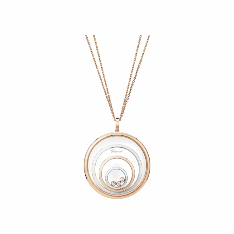 Chopard Happy Spirit necklace, rose gold, white gold and diamonds