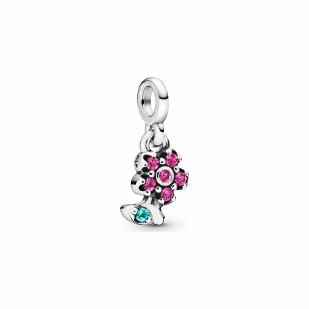 Charm Pandora Me pendant ma jolie fleur en argent et cristal