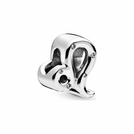 Charm Pandora ID zodiaque lion scintillant en argent et oxyde de zirconium