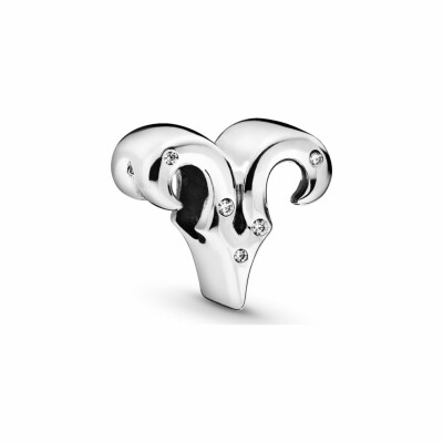 Charm Pandora ID zodiaque bélier scintillant en argent et oxyde de zirconium