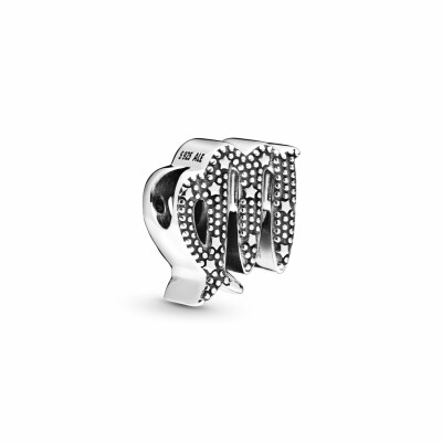 Charm Pandora ID zodiaque vierge scintillant en argent et oxyde de zirconium