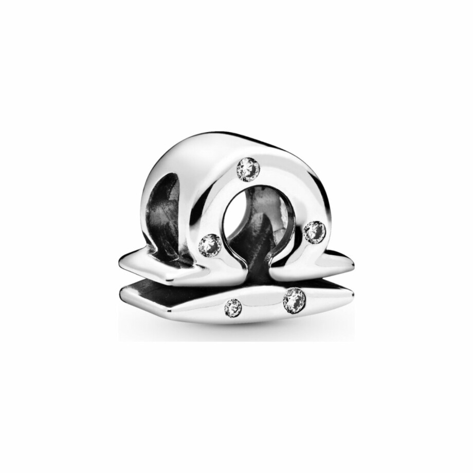 Charm Pandora ID zodiaque balance scintillant en argent et oxyde de zirconium