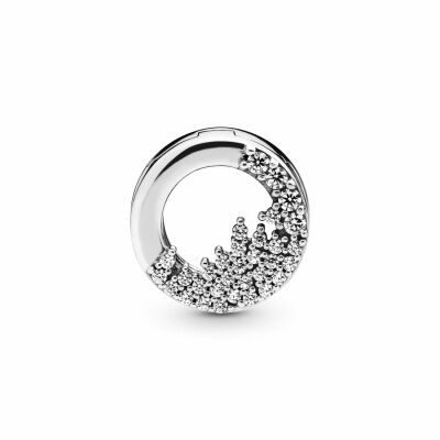 Charm Pandora Reflexions clip glaçons scintillants en argent et oxyde de zirconium