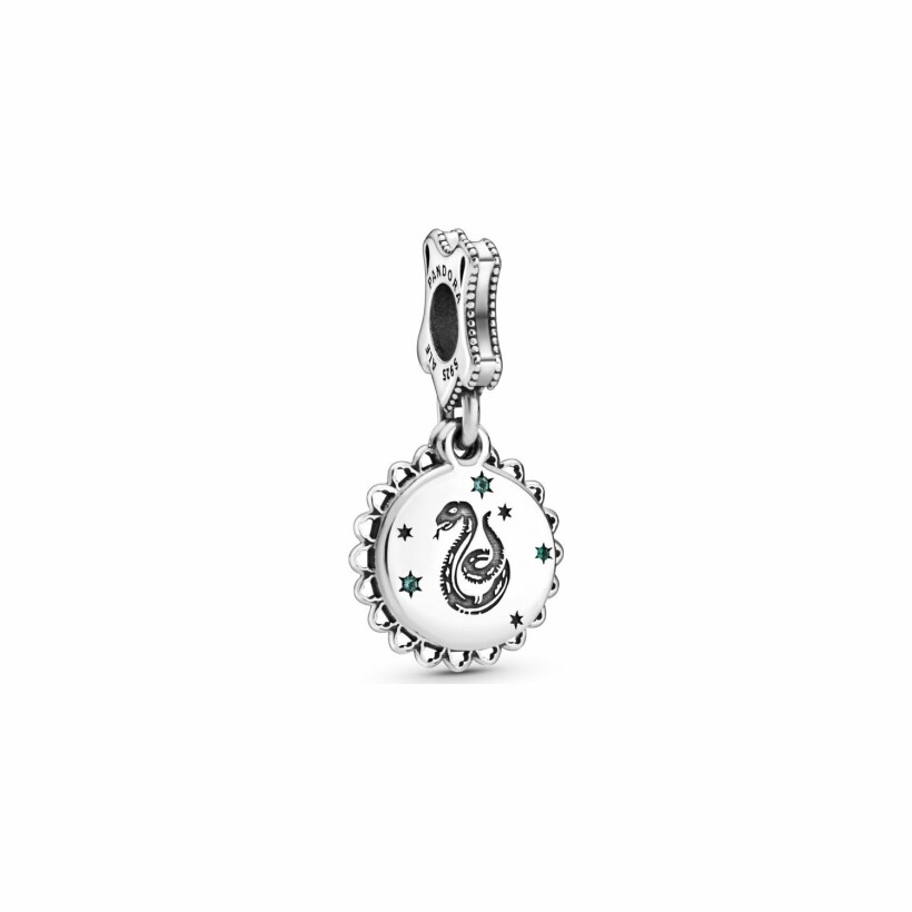 Charm Harry Potter X Pandora Harry Potter, Pendant Serpentard en argent et cristal