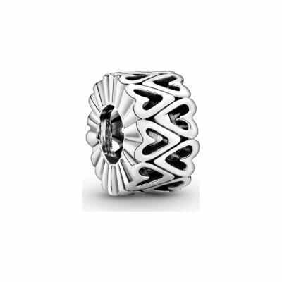 Charm Pandora People espaceur esquisse de cœurs ajourés en argent