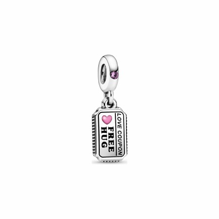 Charm Pandora People pendant bon d'amour en argent et saphir de synthèse