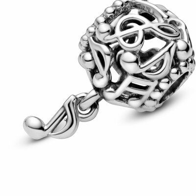 Charm Pandora Passions notes de musique ajouré en argent