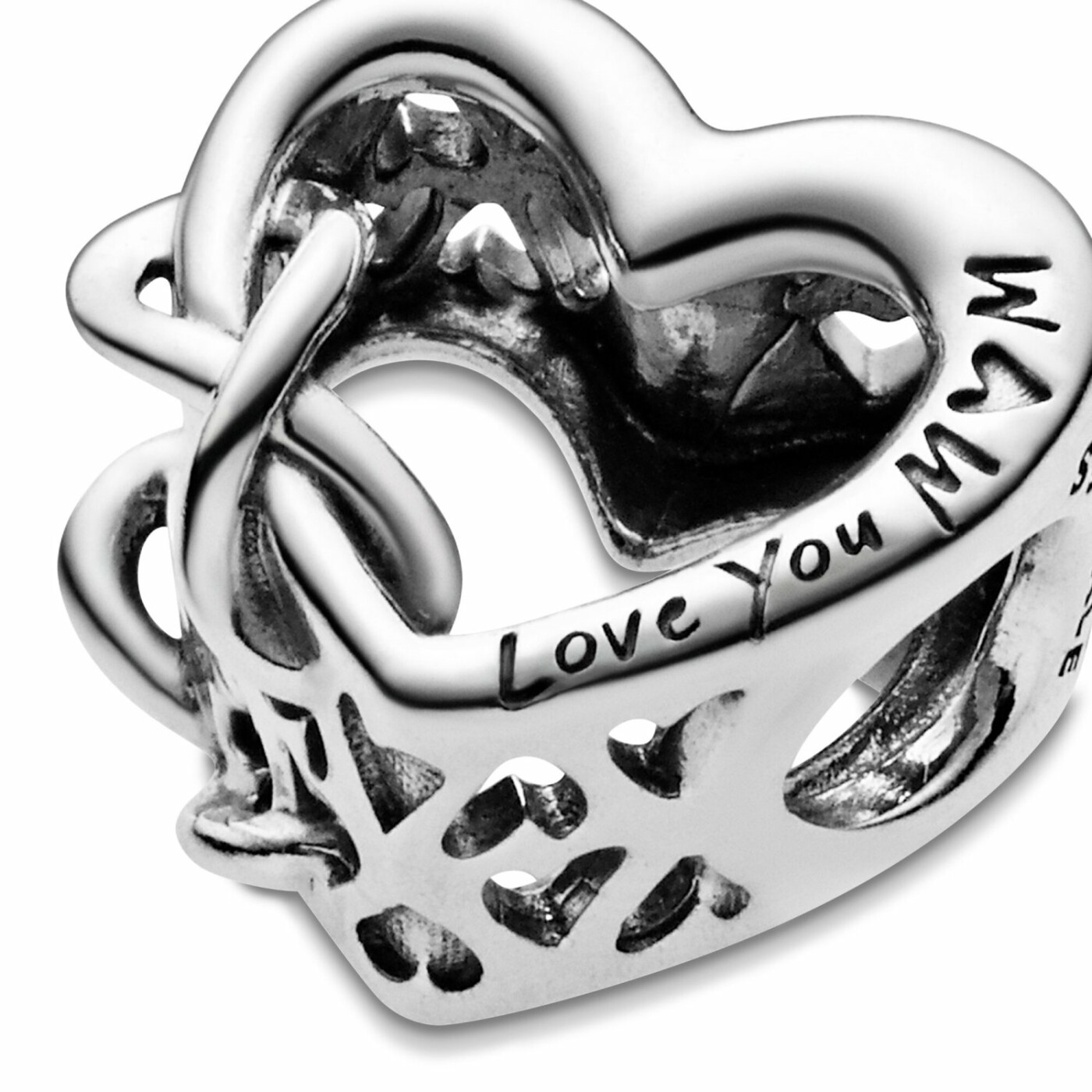 Charm Pandora People cœur infinity love you mum (je t'aime maman) en argent