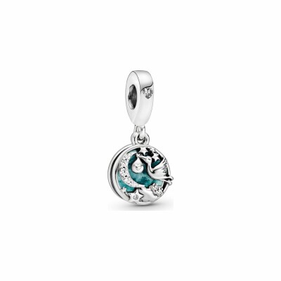 Charm Pandora People pendant cigogne & étoiles étincelantes en argent et oxyde de zirconium