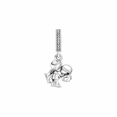 Charm Pandora People pendant couple de mariés en argent et oxyde de zirconium