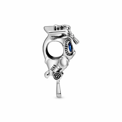 Charm Pandora People sage chouette de diplômée en argent et cristal