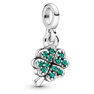 Charm Pandora Me Mini Dangle Trèfle À Quatre Feuilles en argent 