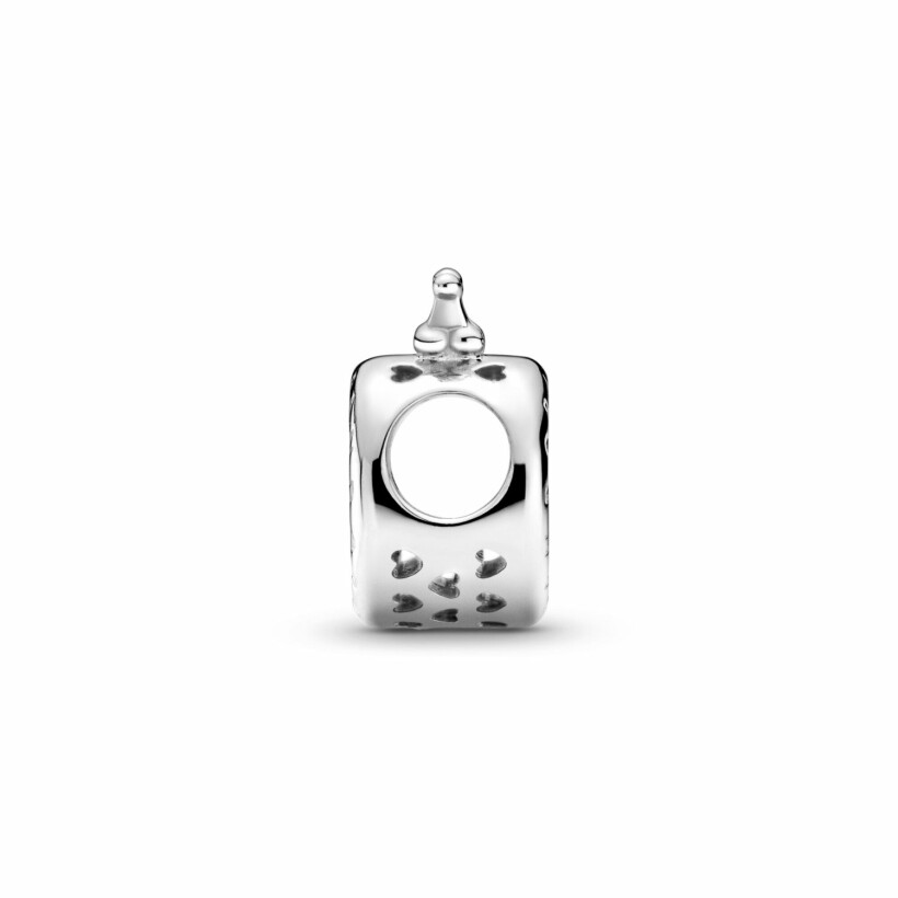 Charm Pandora Signature logo & o couronné en argent