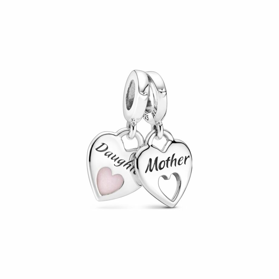 Charm Pandora People Pendant Coeur Séparable Double