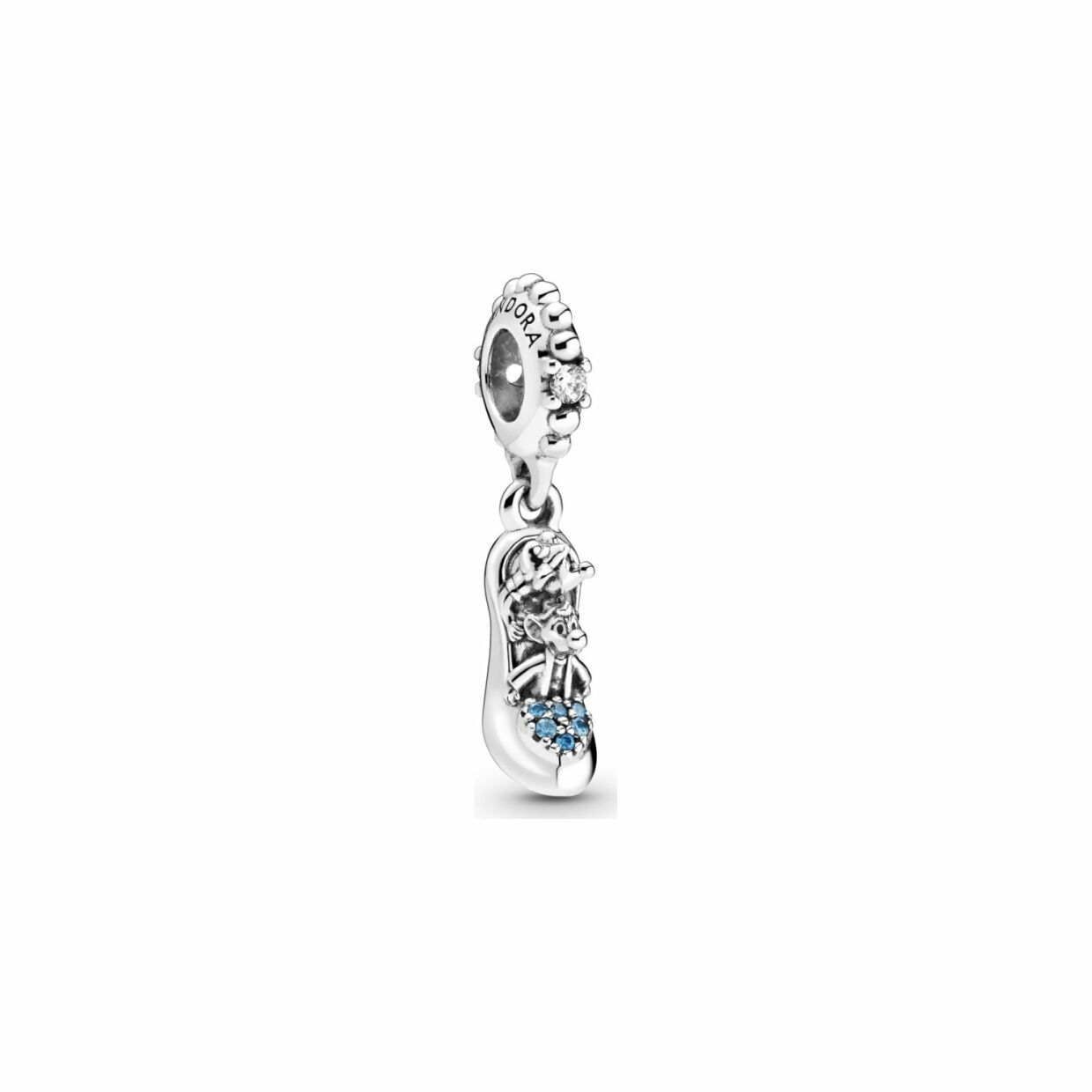 Charm Disney X Pandora Pendant Disney Cendrillon Pantoufle De Verre & Souris en argent et oxyde de zirconium