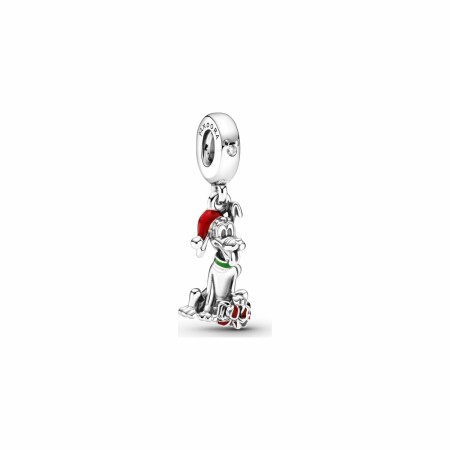 Charm Disney X Pandora Disney Cadeau De Noël Pluto en argent et oxyde de zirconium